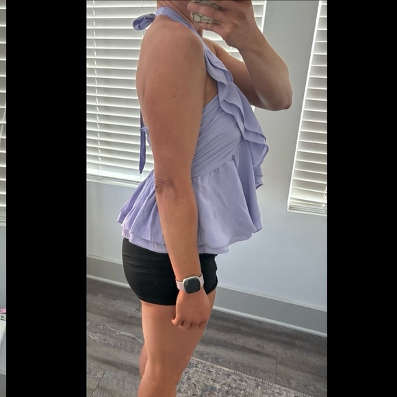 Lavender ruffle halter top - Picture 3 of 5